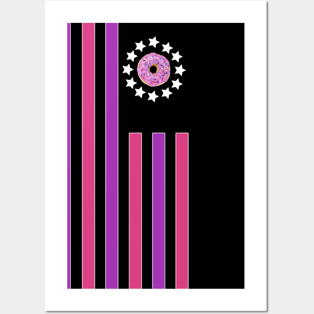 Donut - Flag Wall Art by adamzworld